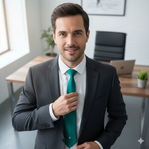 Vintage Etienne Aigner green tie w/ logo
